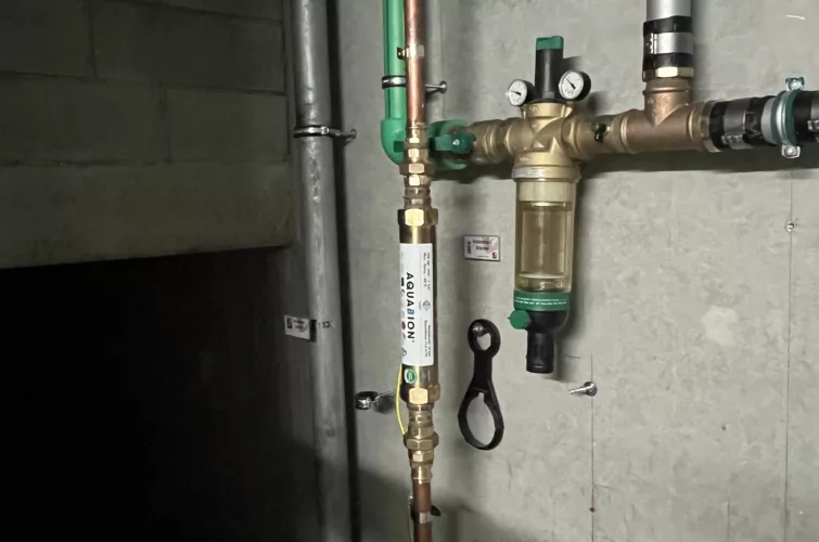 Système de traitement de l'eau Aquabion installé à Rixensart, Brabant wallon.