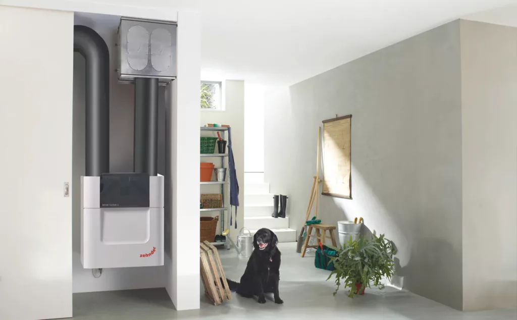 Système ventilation Zehnder ComfoAir double flux récupération chaleur Prev'eau Wavre