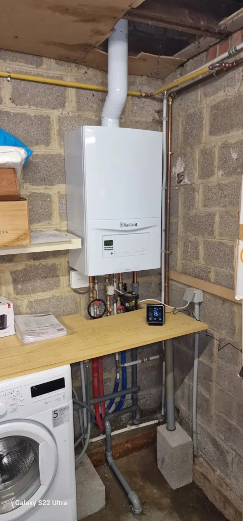 Chaudière Vaillant haute performance installée à Wavre, Brabant wallon.
