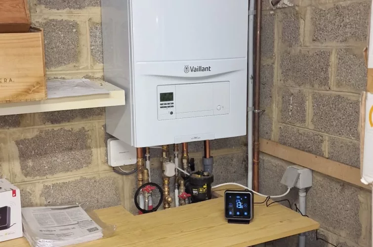 Chaudière Vaillant haute performance installée à Wavre, Brabant wallon.