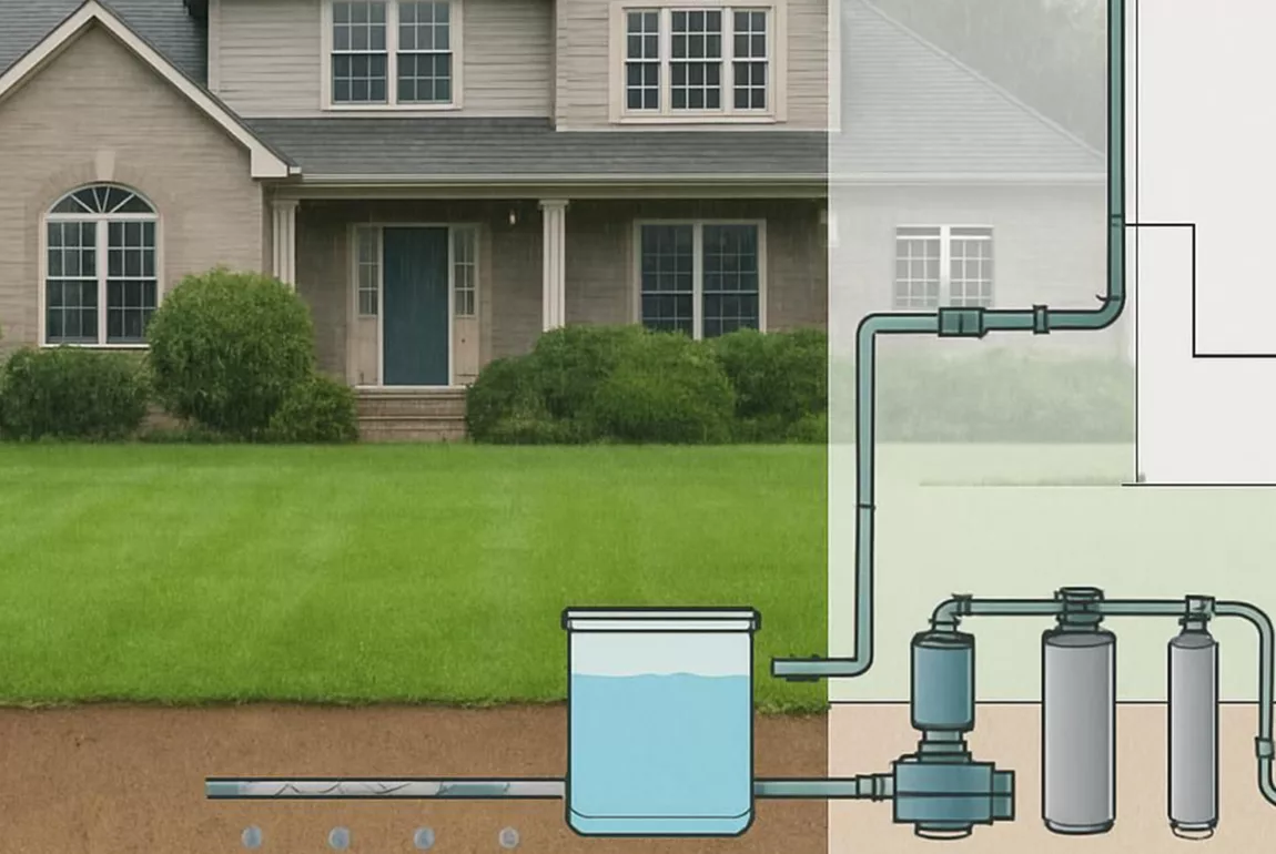 Installation système récupération eau de pluie cuve enterrée Grundfos Wilo Brabant Wallon Prev'eau